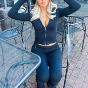 Zip Long Sleeve Sweater My Store